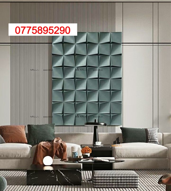 GẠCH 3D BÊ TÔNG XI MĂNG - GẠCH 3D LỒI ỐP TƯỜNG TRANG TRÍ PHÒNG KHÁCH- GẠCH 3D GIÁ RẺ MILLI HCM