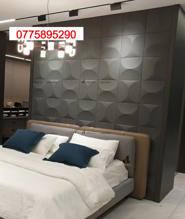GẠCH 3D BÊ TÔNG XI MĂNG HÌNH VUÔNG NỔI ỐP TƯỜNG TRANG TRÍ PHÒNG NGỦ- GẠCH 3D GIÁ RẺ MILLI HCM
