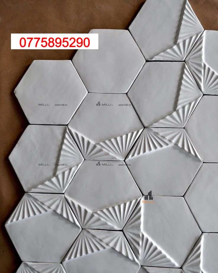 GẠCH 3D BÊ TÔNG XI MĂNG LỤC GIÁC XÁM ỐP TƯỜNG TRANG TRÍ - GẠCH 3D GIÁ RẺ MILLI HCM