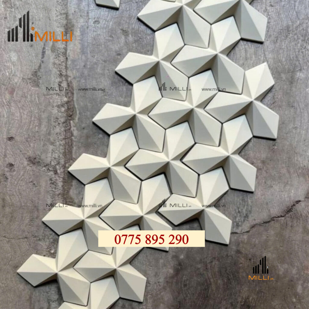 GẠCH 3D BÊ TÔNG XI MĂNG TRANG TRÍ ỐP LÁT TƯỜNG MILLI GIÁ RẺ HCM BÌNH DƯƠNG