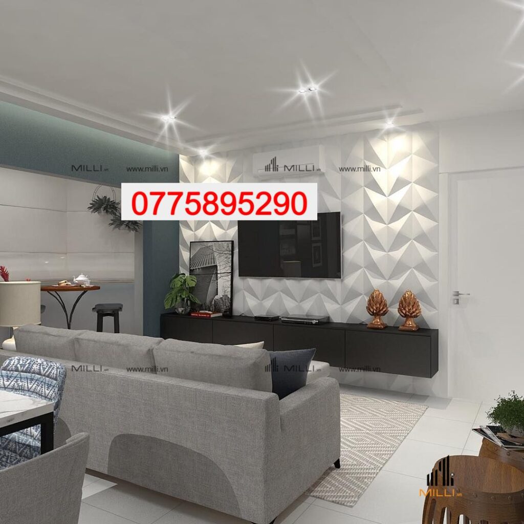 GẠCH 3D LỒI LÕM 3D XI MĂNG HÌNH HỌC MÀU TRẮNG GIÁ RẺ HCM - MILLI (10)