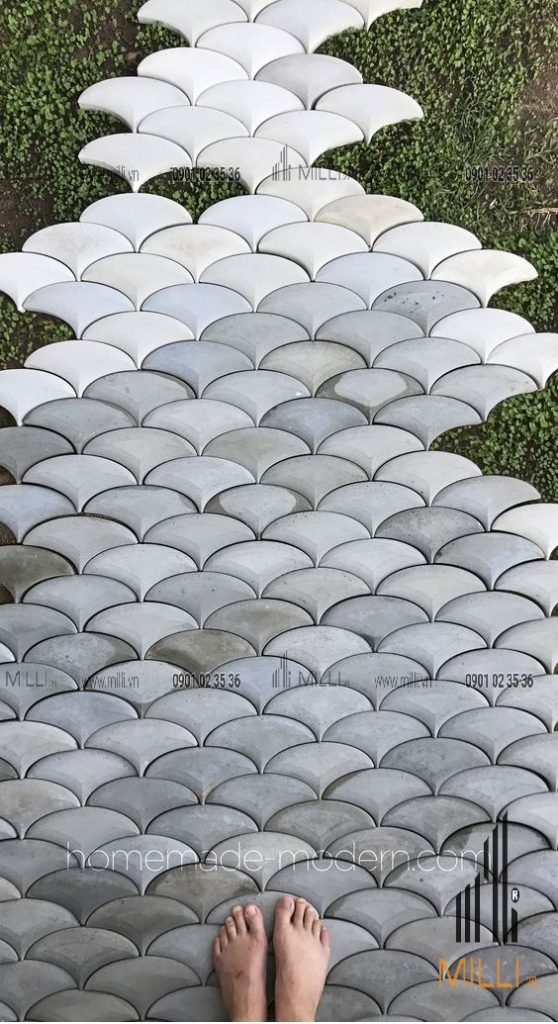 Gạch 3D sân vườn Milli từ bê tông xi măng đẹp tại HCM