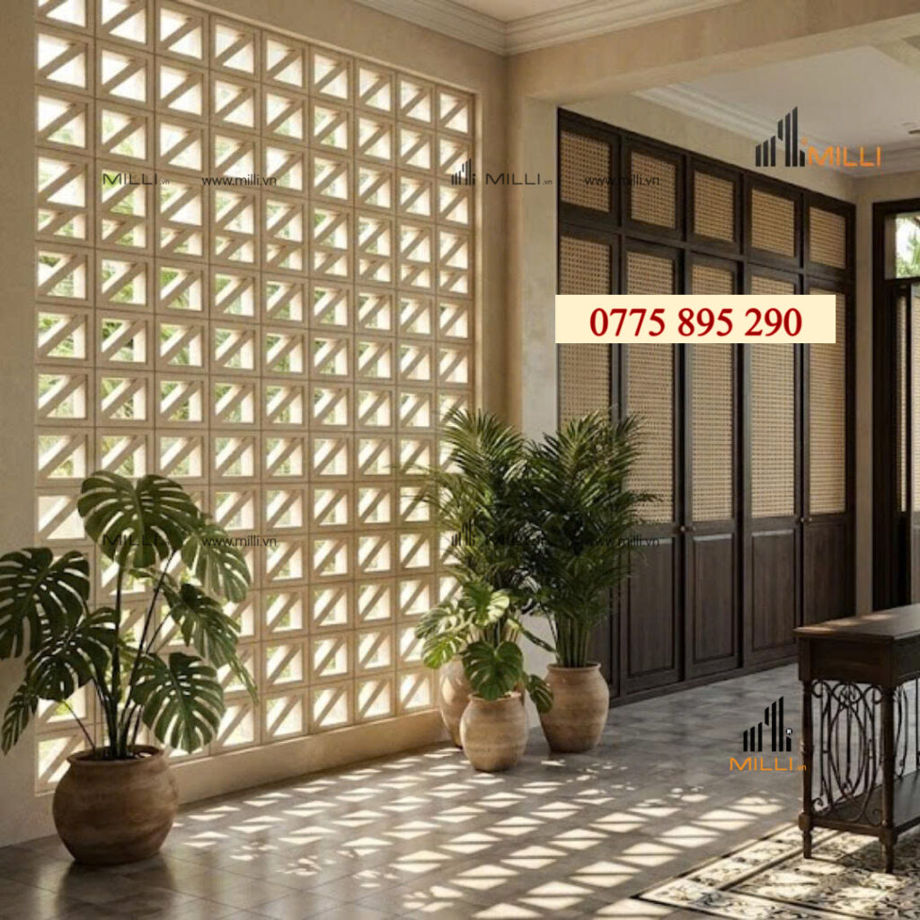 GẠCH BÔNG GIÓ GẠCH TRANG TRÍ 3D BÊ TÔNG ỐP LÁT TRANG TRÍ MILLI GIÁ RẺ HỒ CHÍ MINH BÌNH DƯƠNG VIỆT NAM