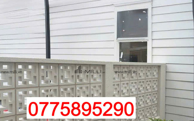 GẠCH BÔNG GIÓ Ô VUÔNG NHỎ MÀU TRẮNG - LÀM VÁCH TƯỜNG TRANG TRÍ GIÁ RẺ HCM - MILLI (34)