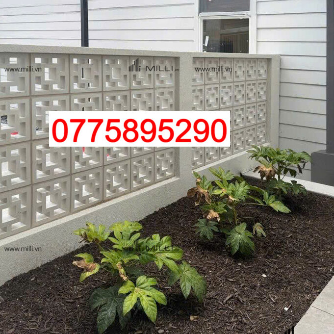 GẠCH BÔNG GIÓ Ô VUÔNG NHỎ MÀU TRẮNG - LÀM VÁCH TƯỜNG TRANG TRÍ GIÁ RẺ HCM - MILLI (34)