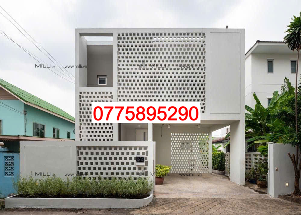 GẠCH BÔNG GIÓ MÀU TRẮNG - LÀM VÁCH TƯỜNG TRANG TRÍ GIÁ RẺ HCM - MILLI (44)