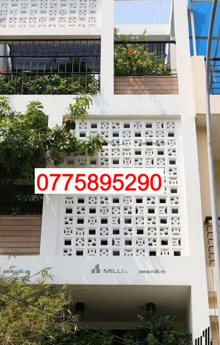 GẠCH BÔNG GIÓ MÀU TRẮNG - LÀM VÁCH TƯỜNG TRANG TRÍ GIÁ RẺ HCM - MILLI