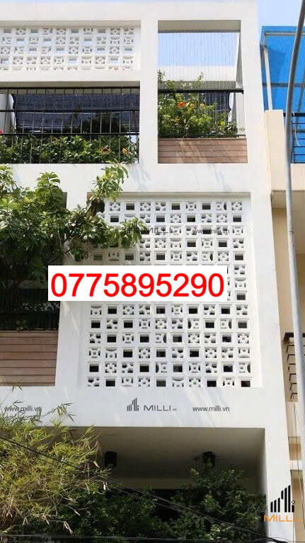 GẠCH BÔNG GIÓ MÀU TRẮNG - LÀM VÁCH TƯỜNG TRANG TRÍ GIÁ RẺ HCM - MILLI