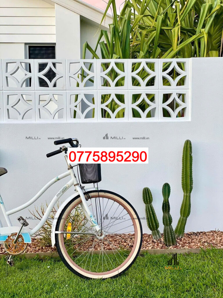 GẠCH BÔNG GIÓ NGÔI SAO MÀU TRẮNG - LÀM VÁCH TƯỜNG TRANG TRÍ GIÁ RẺ HCM - MILLI
