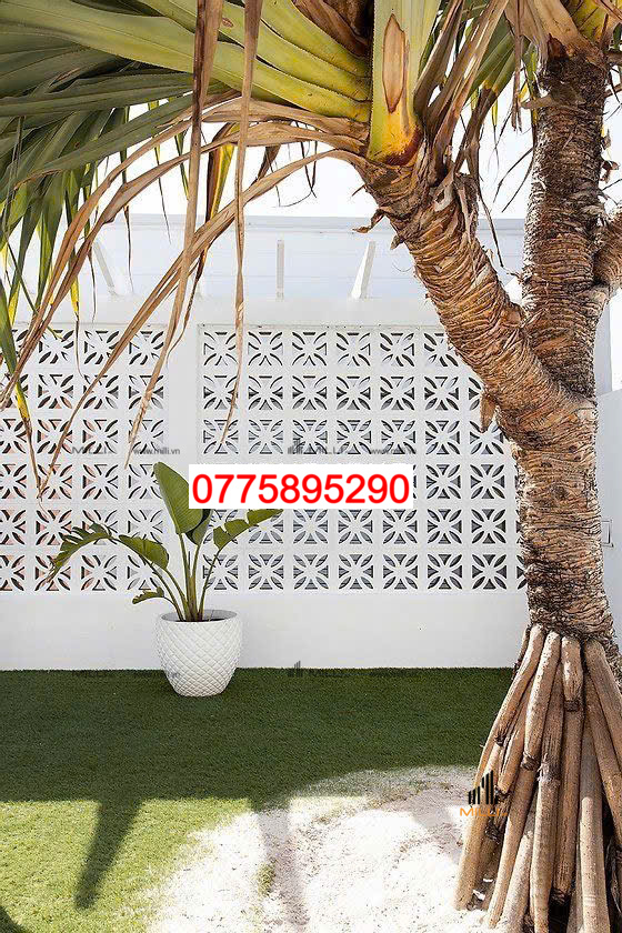 GẠCH BÔNG GIÓ MÀU TRẮNG - LÀM VÁCH TƯỜNG TRANG TRÍ GIÁ RẺ HCM - MILLI (50)
