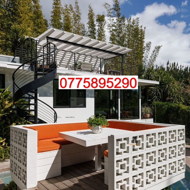 GẠCH BÔNG GIÓ Ô VUÔNG NHỎ DECOR BÀN - MÀU TRẮNG - KHO GẠCH TRANG TRÍ GIÁ RẺ HCM - MILLI