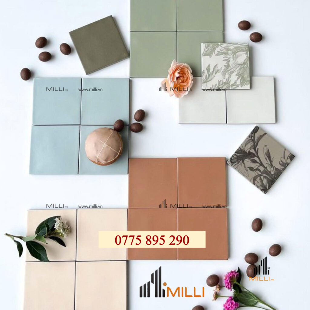 GẠCH GỐM CERAMIC HANDMADE TRANG TRÍ ỐP LÁT GIÁ RẺ MILLI BÌNH DƯƠNG HCM