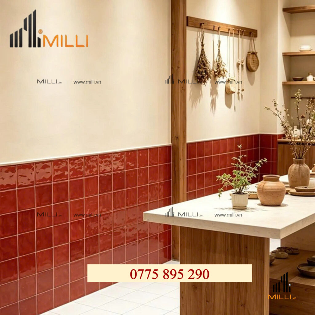 GẠCH GỐM CERAMIC HANDMADE TRANG TRÍ ỐP LÁT GIÁ RẺ MILLI HCM
