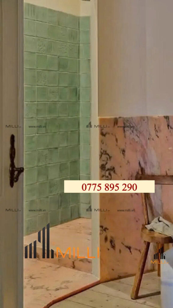 GẠCH GỐM CERAMIC MÀU XANH TRANG TRÍ ÔP LÁT TƯỜNG MILLI GIÁ RẺ HCM (11)