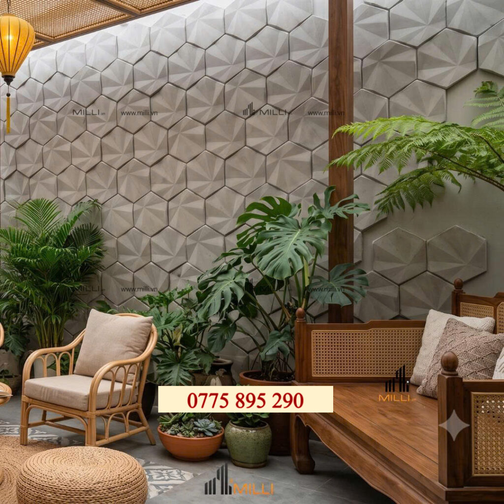 GẠCH TRANG TRÍ 3D BÊ TÔNG GIÁ RẺ HCM, BÌNH DƯƠNG MILLI