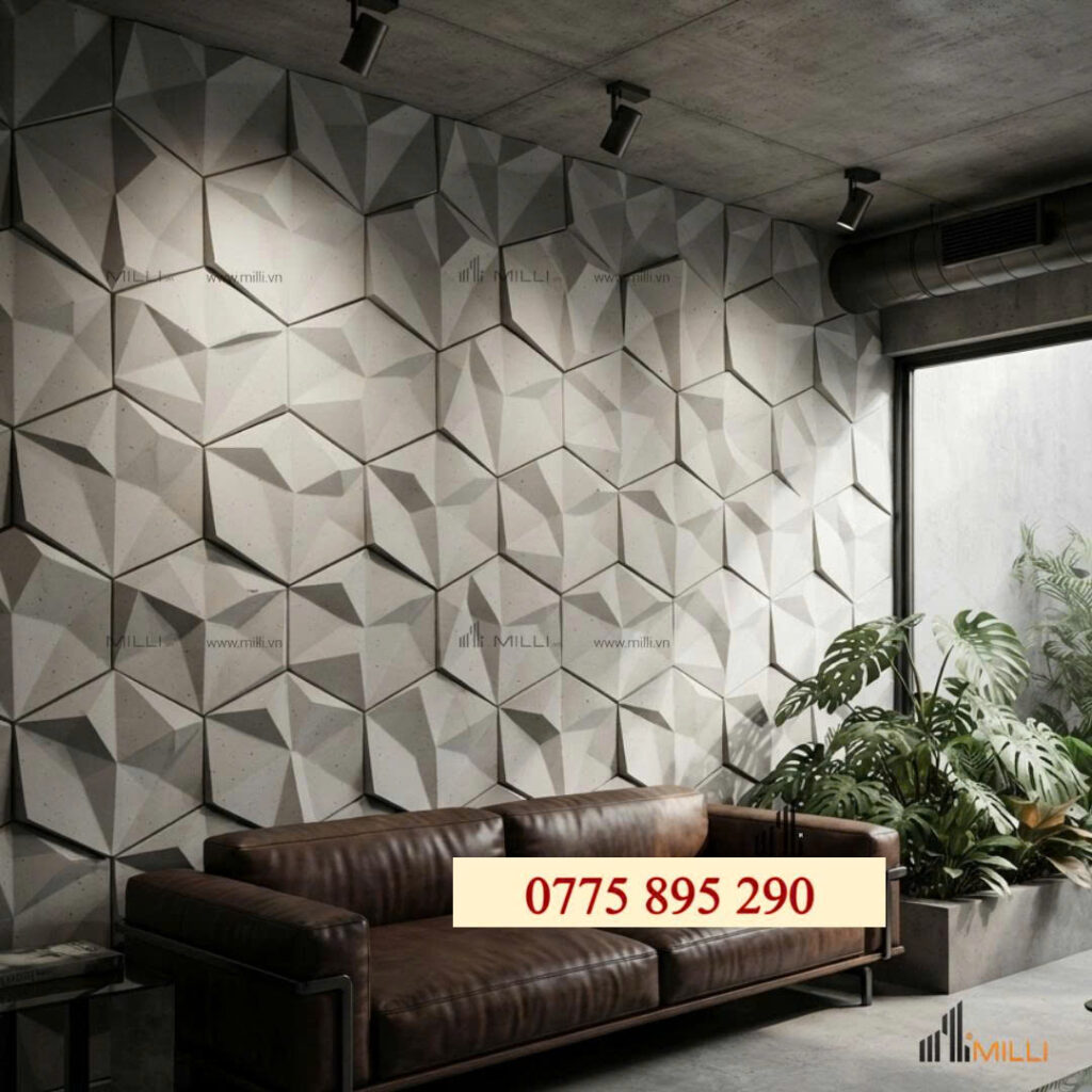 GẠCH TRANG TRÍ 3D BÊ TÔNG ỐP LÁT TRANG TRÍ MILLI GIÁ RẺ HỒ CHÍ MINH BÌNH DƯƠNG