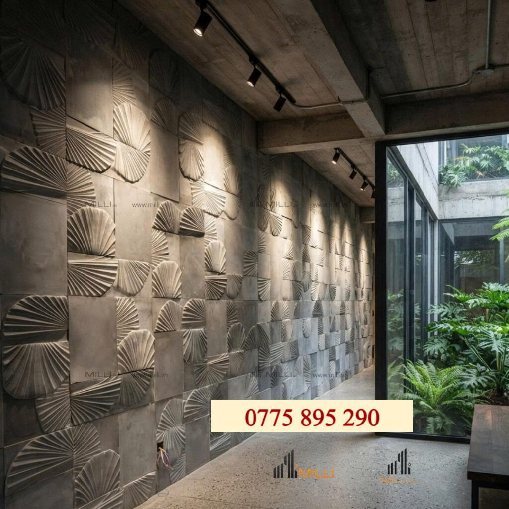 GẠCH TRANG TRÍ 3D BÊ TÔNG ỐP LÁT TRANG TRÍ MILLI GIÁ RẺ HỒ CHÍ MINH BÌNH DƯƠNG