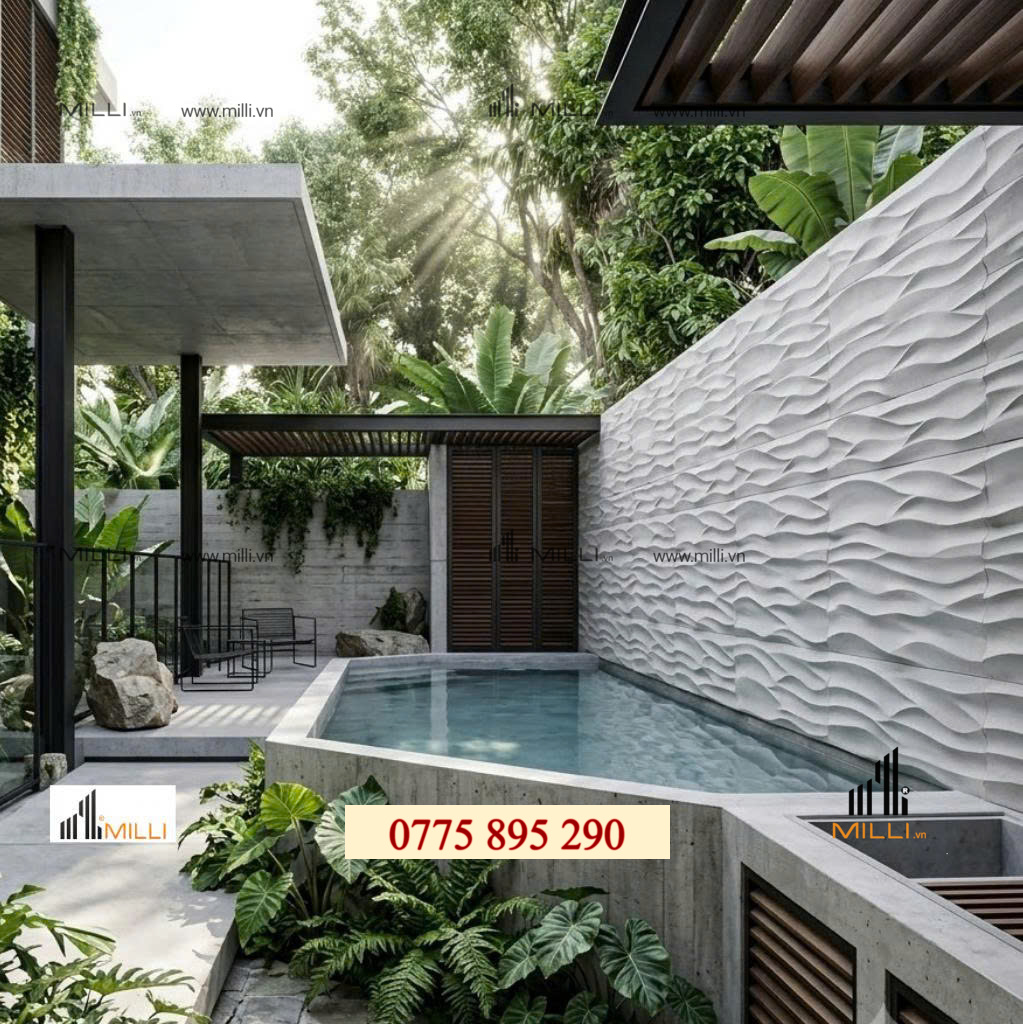 GẠCH TRANG TRÍ 3D BÊ TÔNG TRANG TRÍ ỐP LÁT MILLI GIÁ RẺ HÔD CHÍ MINH BÌNH DƯƠNG VIỆT NAM