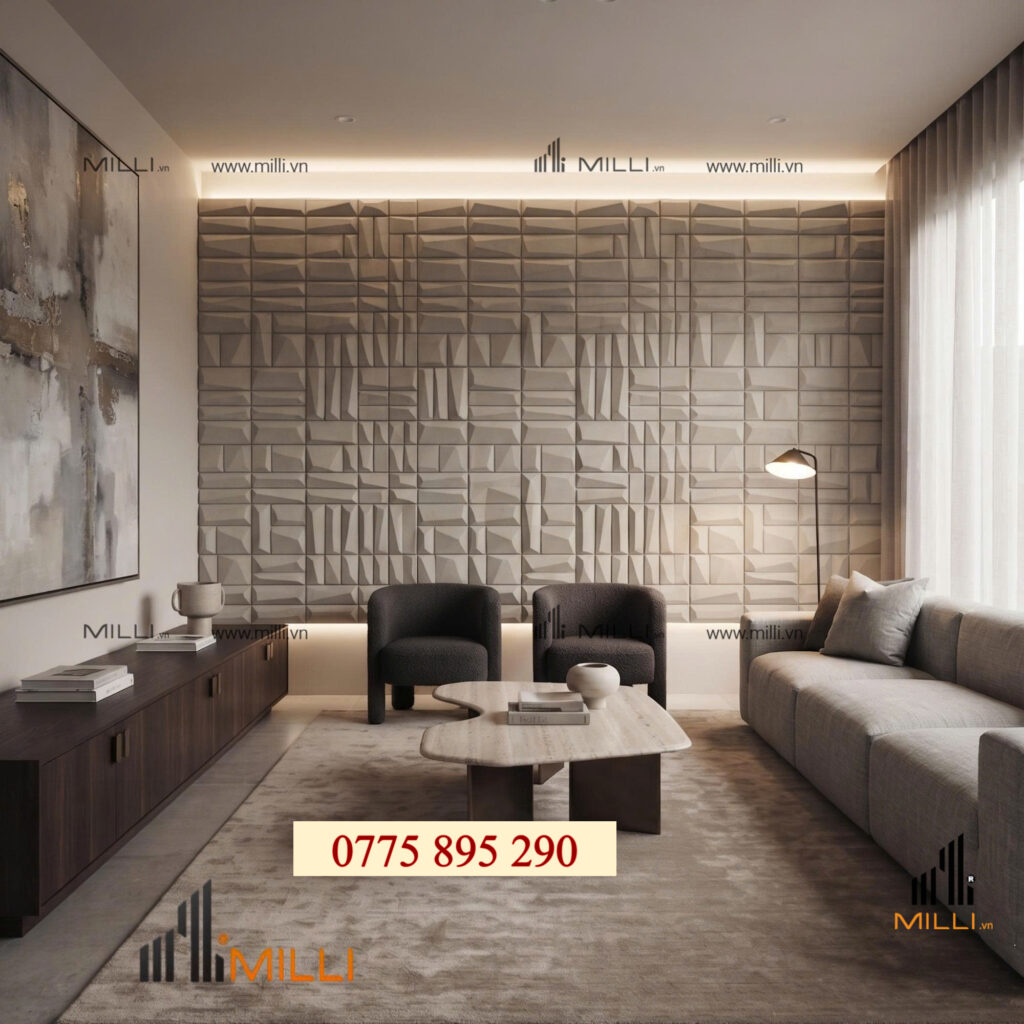 GẠCH TRANG TRÍ 3D BÊ TÔNG XI MĂNG ỐP LÁT LÁT TRANG TRÍ MILLI GIÁ RẺ HCM BÌNH DƯƠNG