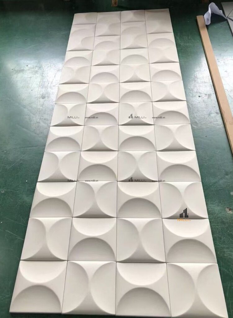Gạch 3D ô vuông bê tông xi măng ốp tường Xây dựng MILLI Bình Dươn