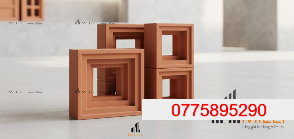 Gạch Bông Gió Ô Vuông Đất Nung Đẹp Giá Rẻ HCM – MILLI