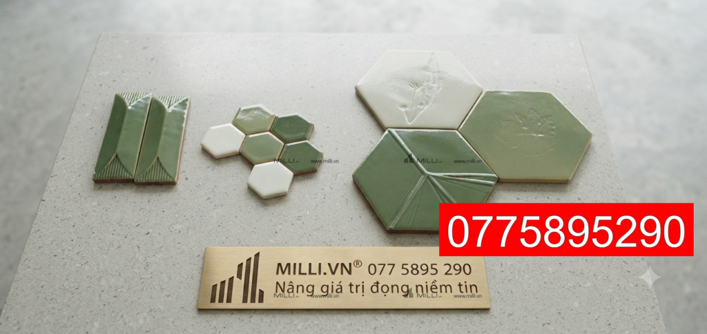Gạch Ceramic Thủ Công Handmade Ốp Tường Trang Trí MILLI Bình Dương HCM Giá rẻ