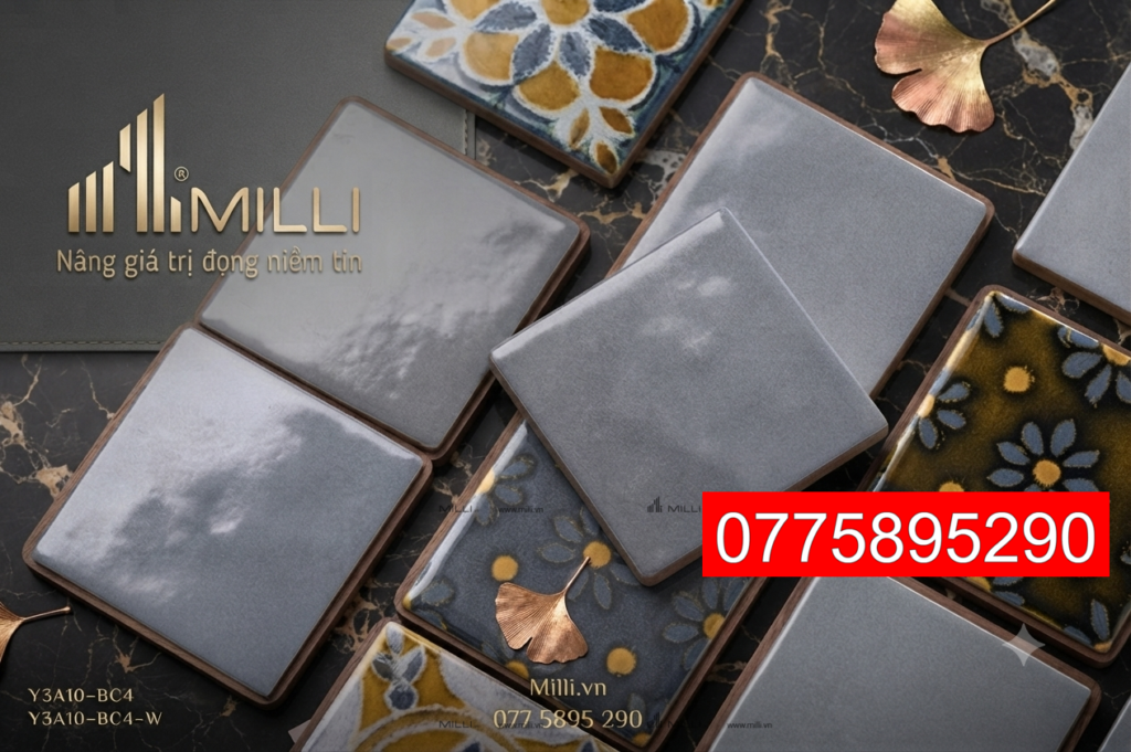 Gạch Ceramic Thủ Công Handmade Ốp Tường Trang Trí MILLI Bình Dương HCM Giá rẻ