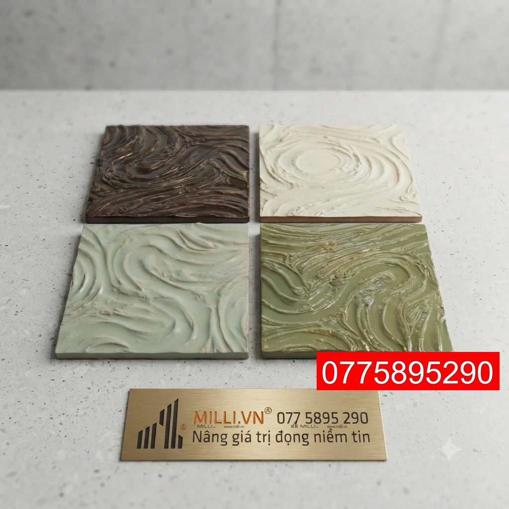 Gạch Ceramic Thủ Công Handmade Ốp Tường Trang Trí MILLI Bình Dương HCM Giá rẻ