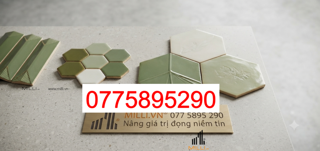 Gạch Handmade Màu Men Xanh Mạ Đẹp Giá Rẻ HCM – MILLI