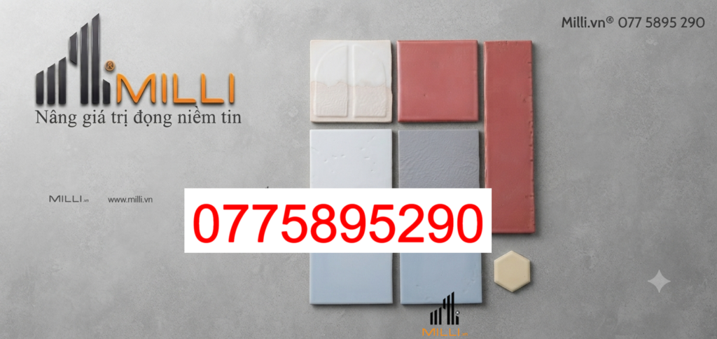 Gạch Handmade Ô Vuông Màu Đẹp Giá Rẻ HCM – MILLI