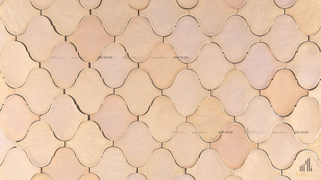 Gạch Men 3D ốp tường ceramic handmade mosaic thẻ vàng cam lồng đèn