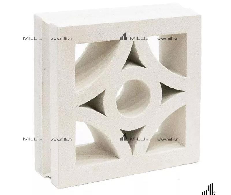 Gạch bông gió tròn sao trắng decor - Milli HCM 20cm x 20cm giá rẻ mẫu mới