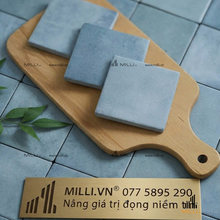 Gạch ceramic vuông xanh ghi men mờ ốp tường MILLI Kho Gạch Trang Trí Bình Dương TPHCM 100x100 cao cấp (2)