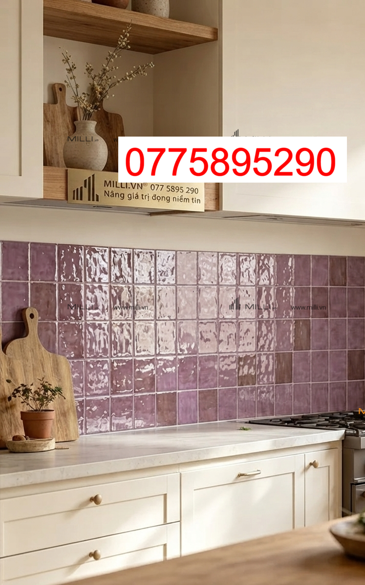 Gạch ốp tường ceramic handmade - gạch gốm thủ công ô vuông - Milli - gạch giá rẻ HCM (1)