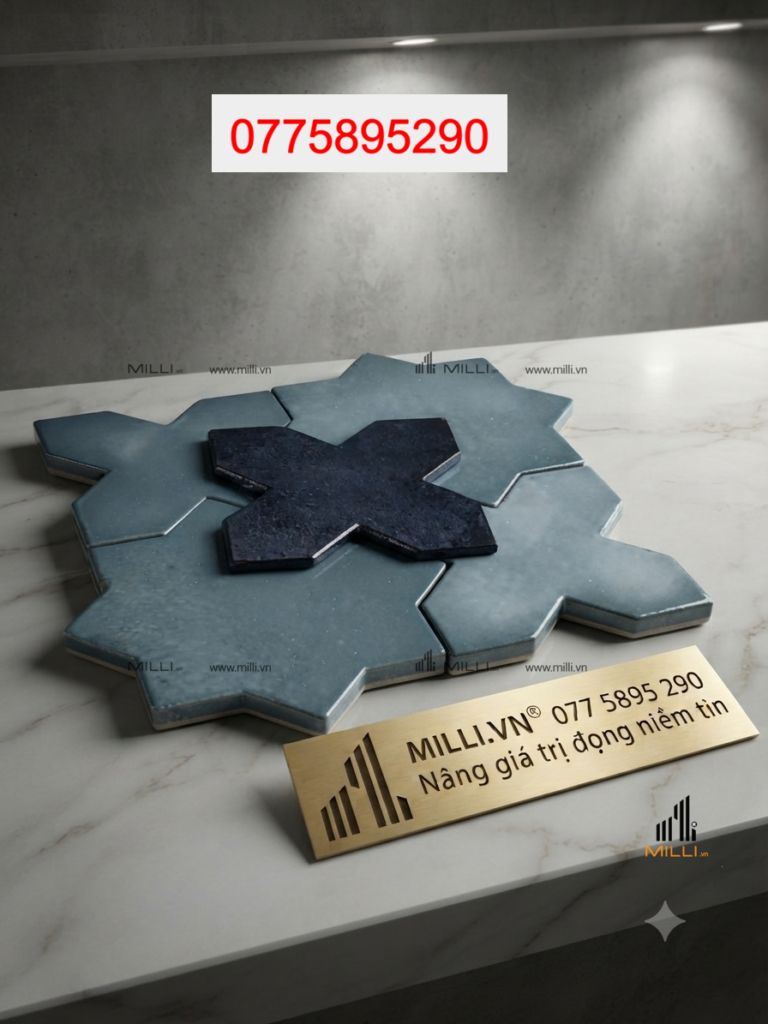 Gạch ốp tường ceramic handmade - gạch thủ công hình học - Milli - gạch giá rẻ HCM (2)