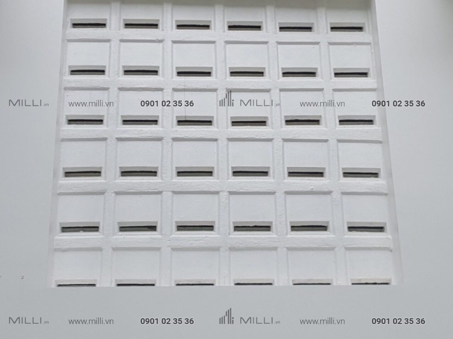 Gạch thông gió chắn mưa Milli breeze tiles cement block airbricks Milli