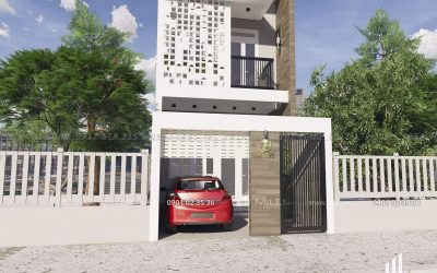 Trang trí mặt tiền gạch thông gió đẹp mê mẩn