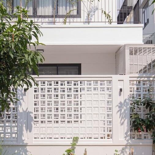 gạch bông gió/thông gió trắng hàng rào