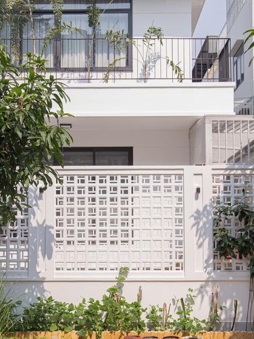gạch bông gió/thông gió trắng hàng rào